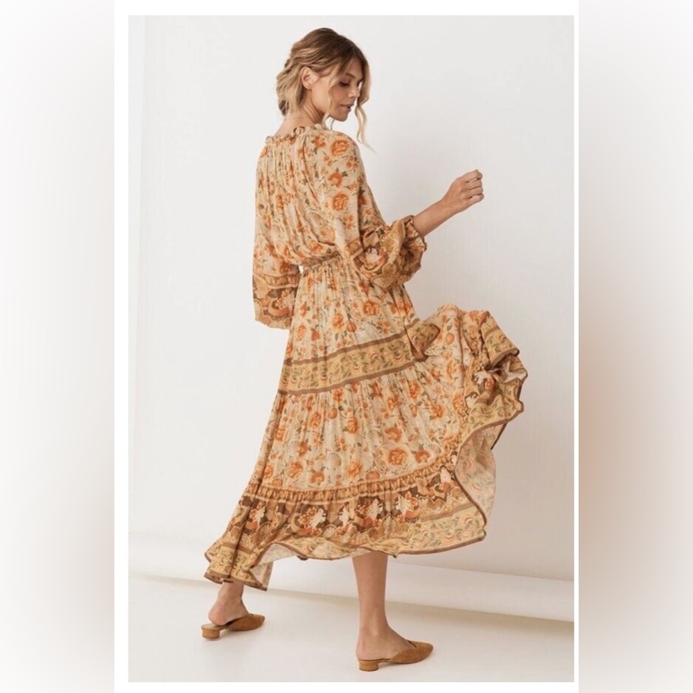 New Spell & The Gypsy Seashell Floral Dress x Free People Size Small - Yellow - Picture 2 of 9